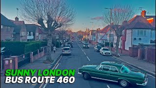 Sunny afternoon London Bus Ride through some of north Londons neighbourhoods  Bus Route 460 🚌 [upl. by Aneem]