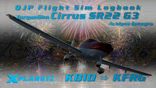 XPlane 12  TorqueSim Cirrus SR22 G3  Block Island to Farmingdale Log 067 [upl. by Stromberg657]