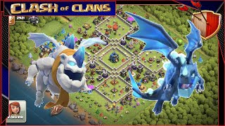 COC Como atacar a un TH12 con Sabueso de hielo y Dragones Eléctricos [upl. by Hillyer]