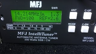 MFJ929 Antenna Tuner  Unboxing and Setup  Mobile HF HAM Radio [upl. by Nilhtac635]