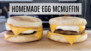 Homemade Egg McMuffin  Sausage McMuffin with Egg Shorts [upl. by Bertle]