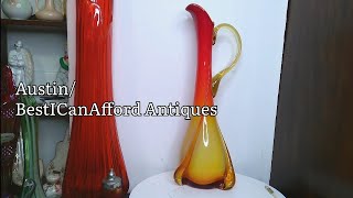 Pitcher by Cristalleria Fratelli Betti of Empoli Italy An art glass Ferrari [upl. by Delwin]