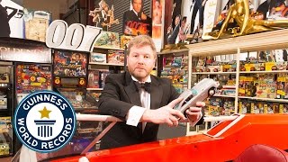 Largest collection of James Bond memorabilia  Guinness World Records 2015 [upl. by Gilmour]