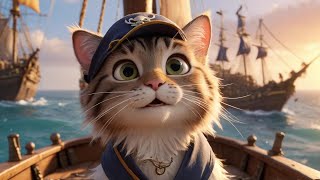 Captain Kitten and the Pirate Crew  English Story For Kids [upl. by Nylorahs]