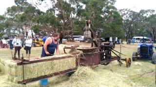 Hay press driven by fordson [upl. by Bolen]