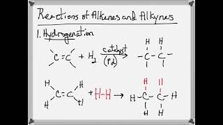 Reactions of Alkenes and Alkynes [upl. by Enamart]