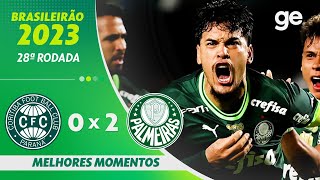 CORITIBA 0 X 2 PALMEIRAS  MELHORES MOMENTOS  28ª RODADA BRASILEIRÃO 2023  geglobo [upl. by Assilana]