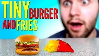 TINY BURGER amp FRIES  How To Make Mini McDonalds Meal [upl. by Aneehc708]