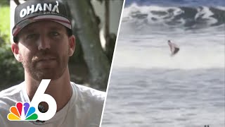 ‘Im dead Florida surfer describes harrowing survival after second shark attack [upl. by Aihsram]