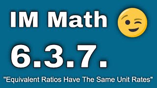 😉 6th Grade Unit 3 Lesson 7 quotEquivalent Ratios Have the Same Unit Ratesquot Open Up Resources [upl. by Aisereht]