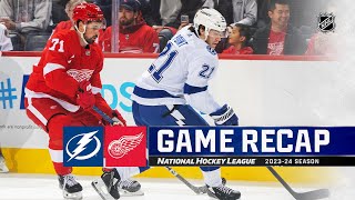 Lightning  Red Wings 1014  NHL Highlights 2023 [upl. by Hamachi809]