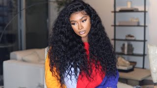 Beginner Friendly 220 Density DeepWave Hd Lace frontal Wig Quick 10 minute InstallHermosa Hair [upl. by Suk45]