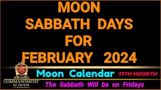 Lunar Sabbath days for Feb 2024 [upl. by Naujud644]