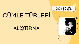 48 CÜMLE TÜRLERİ ALIŞTIRMA  2023 TAYFA incihoca [upl. by Gupta]