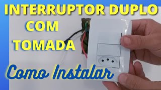 INTERRUPTOR DUPLO Com TOMADA Como Instalar  Na Prática [upl. by Ahsitnauq624]