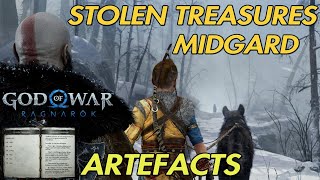 MIDGARD Artifacts Stolen Treasures All Locations 66  God of War RAGNARÖK Artefacts [upl. by Winn]