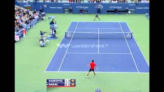 Scambio infinito tra Djokovic e Nadal 54 colpi  Finale US Open 2013 [upl. by Imoin299]