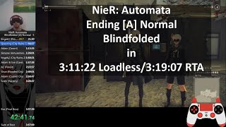 Blindfolded NieRAutomata Ending A Speedrun in 31122 Loadless by Bubzia [upl. by Grail567]