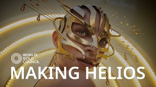 Behind the scenes making a golden mask [upl. by Wheelwright]