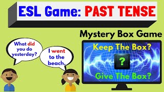 Past Tense ESL Game  English Past Tense Verbs  Mystery Box Game [upl. by Fesoy]