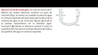 Presión manométrica en manómetro de tubo abierto  Presión hidrostática [upl. by Siugram]