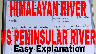 Peninsular and Himalayan RiverDifference between himalayan rivers and peninsular rivers [upl. by Ellener]