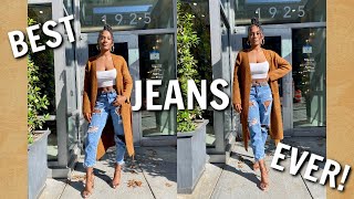 250 Missguided Jean TryOn Haul  BEST JEANS EVER [upl. by Nalniuq]