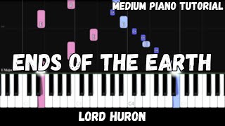 Lord Huron  Ends of the Earth Medium Piano Tutorial [upl. by Ahtnamys]