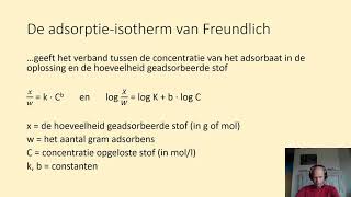 De adsorptie isotherm van Freundlich [upl. by Aticilef]