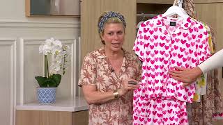 Bumblebella by Jill Martin Dreamy Jersey NotchCollar Pajama Set on QVC [upl. by Kopp]