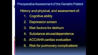 Preoperative Assessment of the Geriatric Surgical Patient [upl. by Radferd]