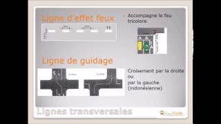 Cours de code  marquage au sol  signalisation thème examen  La circulation routière [upl. by Aimekahs]