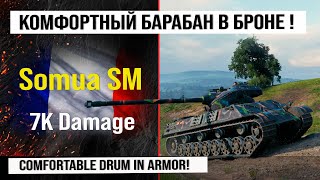 Somua SM лучший реплей недели бой на 7k Damage  Обзор Сомуа СМ гайд по танку Франции [upl. by Nnyleak]