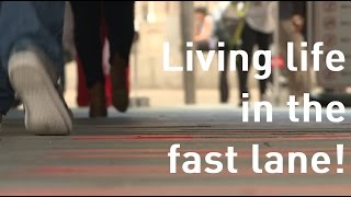 A fast lane for pedestrians appears at Waterloo station [upl. by Ecirtael]