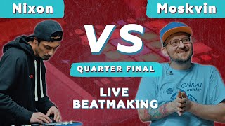 Nixon vs Moskvin  Live Beatmaking Fingerdrumming V1 Battle 21012022 [upl. by Carny]