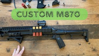 Custom TM M870 Breacher Shotgun Review  Best Airsoft Shotgun [upl. by Ahsert749]