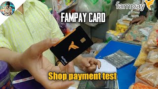 using fampay card at shop famcard grocery store shopping famcard test how to use fampay card [upl. by Aivital]