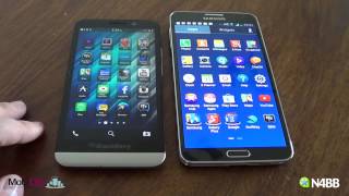 Samsung Galaxy Note 3 amp BlackBerry Z30 Hardware Comparison [upl. by Hellene865]