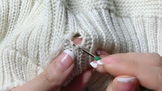 How to Perfectly Repair a Hole in a Knitted Sweater [upl. by Sykes]