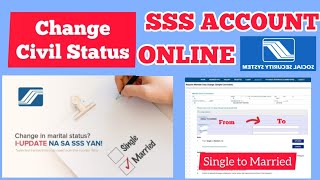 PAANO MAGPALIT NG CIVIL STATUS SA SSS ONLINE  SSS CHANGE CIVIL STATUS  SSS ONLINE sssonline sss [upl. by Aicekat]