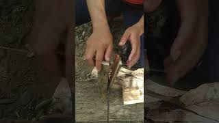 Splitting firewood properly and safely [upl. by Anoved]