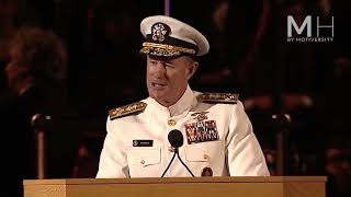 Admiral McRavens 10 lessons for life make your bed  One of the Best Motivational Speeches [upl. by Aicelef]