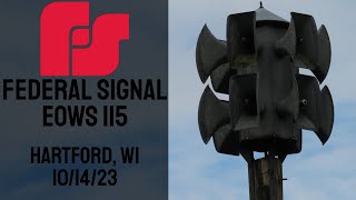 Federal Signal EOWS 115 Hartford WI Alert [upl. by Elaen682]