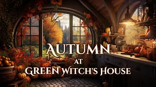 Autumn at Green Witchs House Ambience and Music  fantasy cozy fall witchcore cottagecore [upl. by Patricia619]