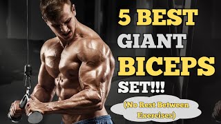 Giant Bicep Set You Must Do For Bigger BICEPS No Rest Between Exercises  Fitness Harbour 22 [upl. by Artenehs]