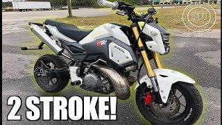 Crazy 2 Stroke Honda Grom  Worlds Fastest Grom Built In 2 Weeks [upl. by Ichabod360]