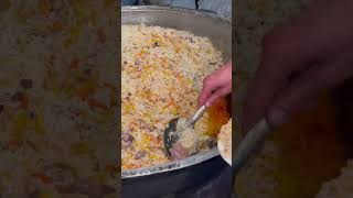 Kyrgyzstan best street food Uzbek pulao❤️ [upl. by Bekki]