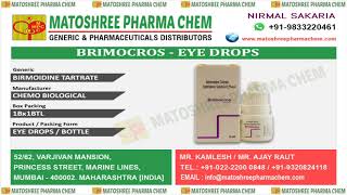 Brimonidine Tartrate Ophthalmic Solution 02wv Leading Suppliers in India • Matoshree Pharma Chem [upl. by Bret]