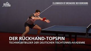 Der RückhandTopspin I Technikleitbilder der Deutschen TischtennisAkademie [upl. by Skiba]