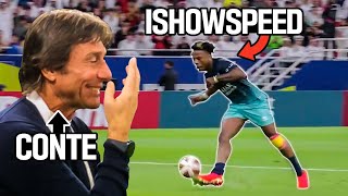 CONTE REACTS TO iShowSpeed MISS FT KAKA HAZARD DROGBA [upl. by Noirrad371]